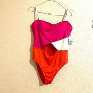 Shade & Shore color block key hole one piece